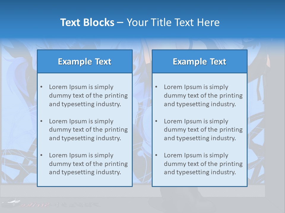 A Woman In A Black And White Outfit Standing In Front Of A Blue Background PowerPoint Template