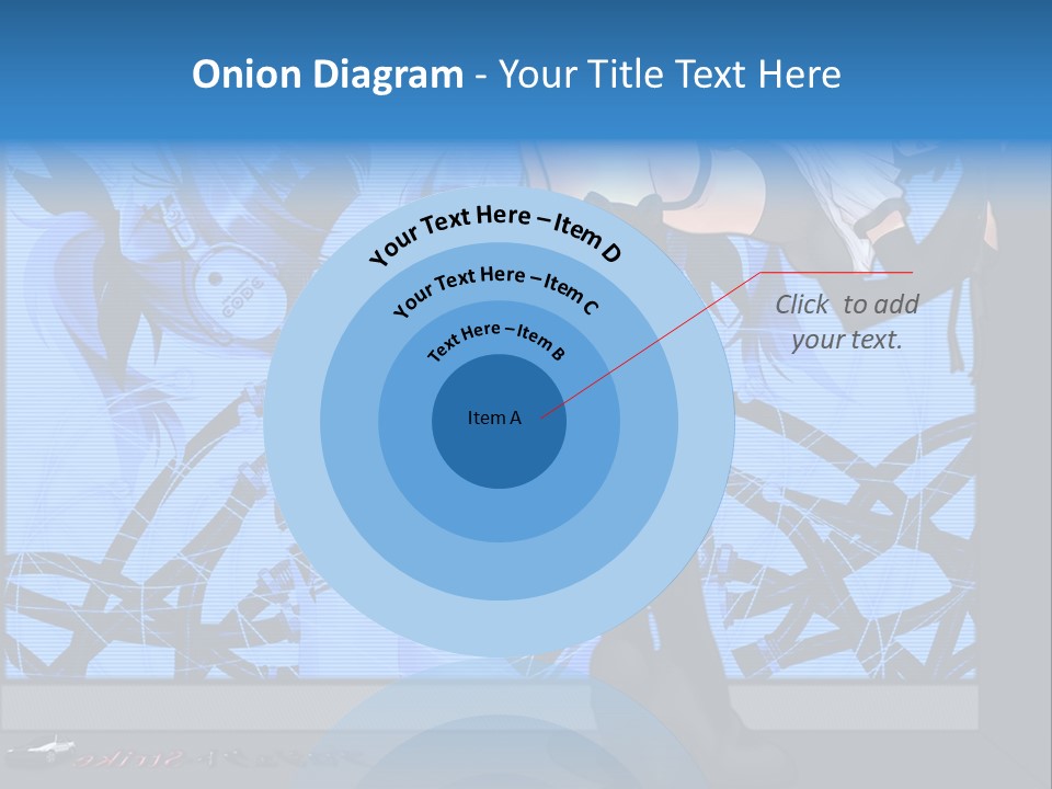 A Woman In A Black And White Outfit Standing In Front Of A Blue Background PowerPoint Template