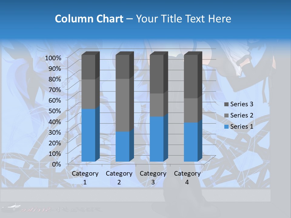 A Woman In A Black And White Outfit Standing In Front Of A Blue Background PowerPoint Template