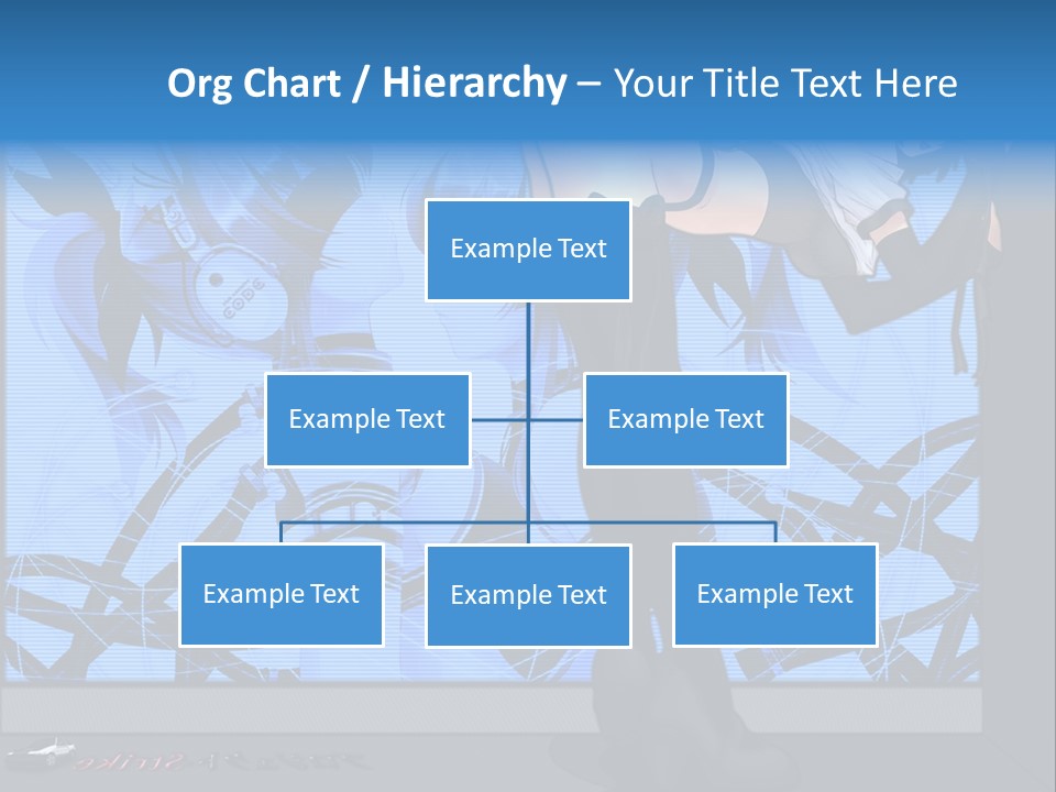 A Woman In A Black And White Outfit Standing In Front Of A Blue Background PowerPoint Template