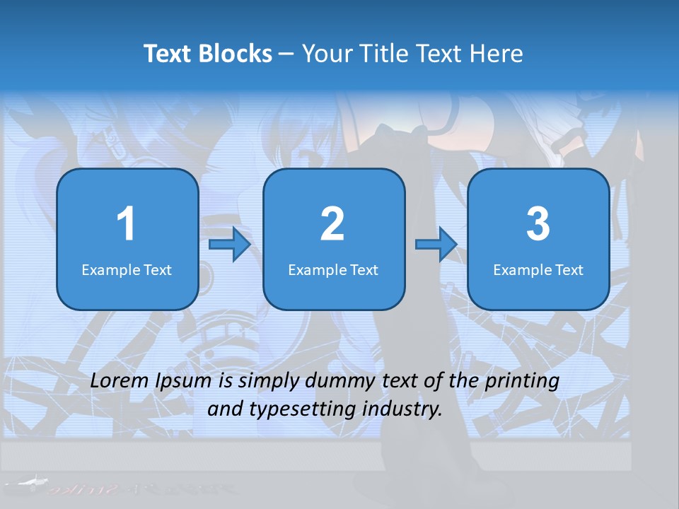 A Woman In A Black And White Outfit Standing In Front Of A Blue Background PowerPoint Template