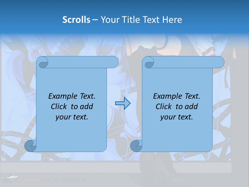 A Woman In A Black And White Outfit Standing In Front Of A Blue Background PowerPoint Template