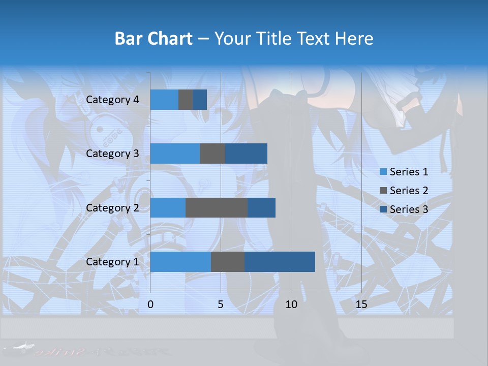 A Woman In A Black And White Outfit Standing In Front Of A Blue Background PowerPoint Template