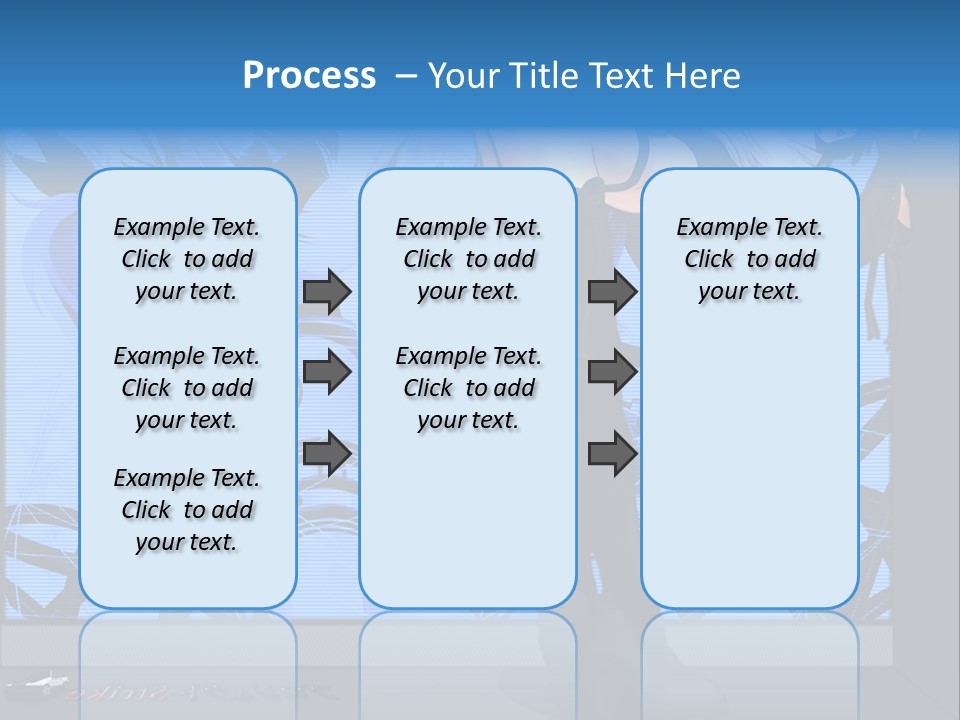 A Woman In A Black And White Outfit Standing In Front Of A Blue Background PowerPoint Template