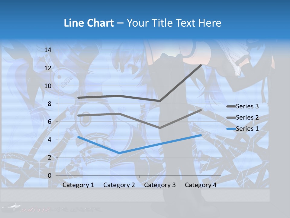 A Woman In A Black And White Outfit Standing In Front Of A Blue Background PowerPoint Template