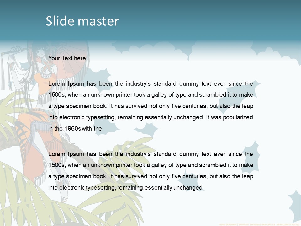 A Woman Holding An Umbrella On Top Of A Tree PowerPoint Template