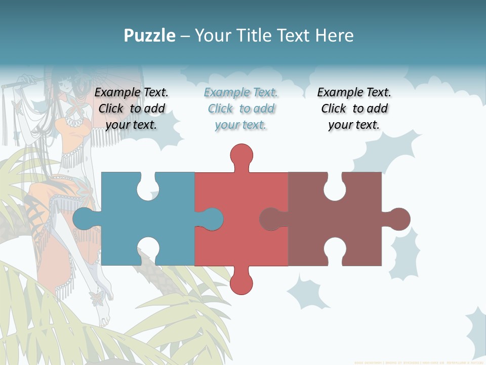 A Woman Holding An Umbrella On Top Of A Tree PowerPoint Template