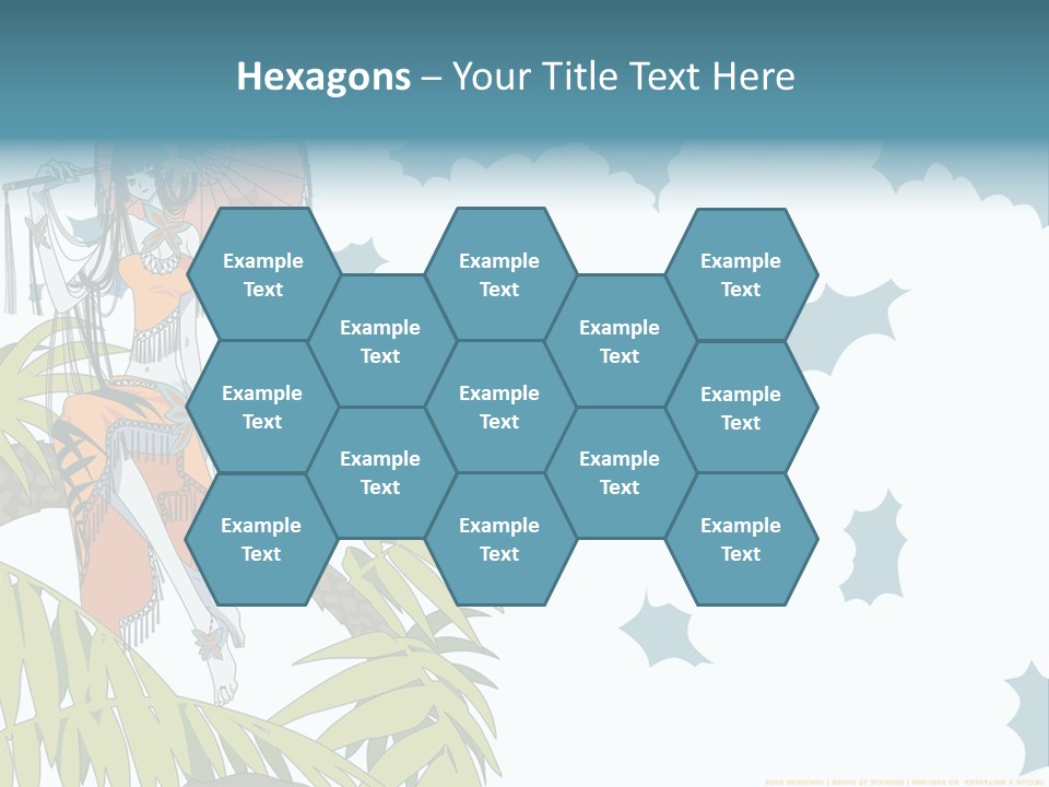 A Woman Holding An Umbrella On Top Of A Tree PowerPoint Template