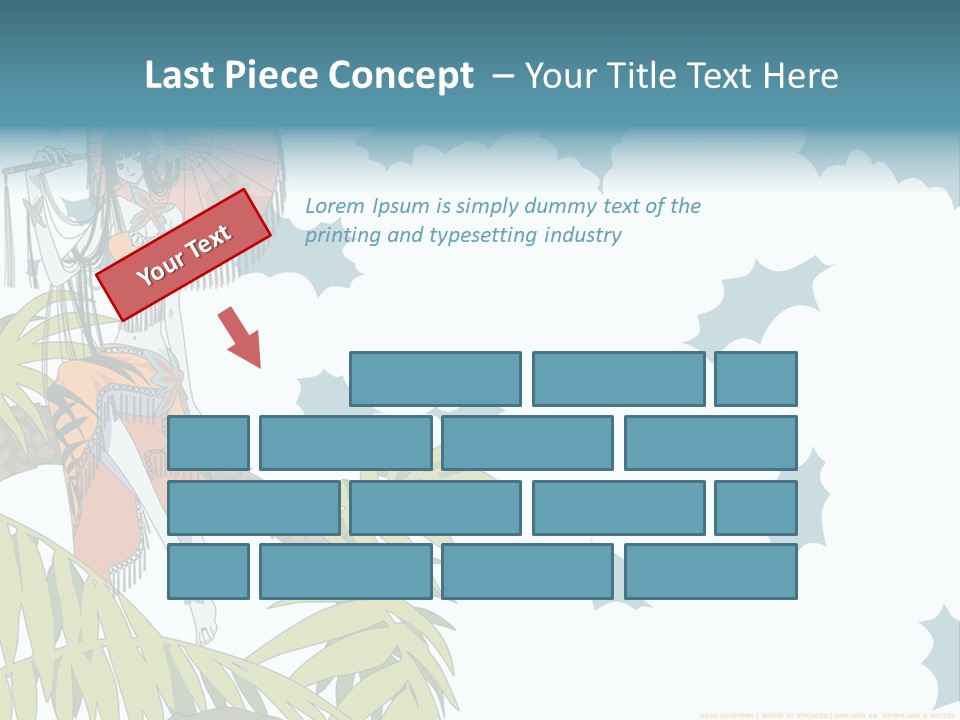 A Woman Holding An Umbrella On Top Of A Tree PowerPoint Template