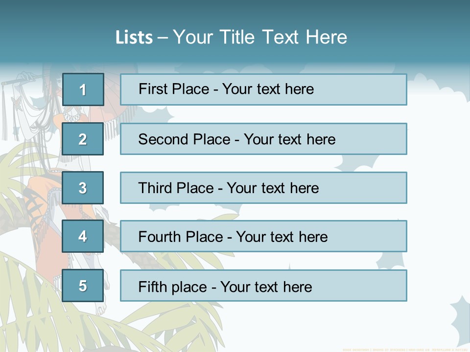 A Woman Holding An Umbrella On Top Of A Tree PowerPoint Template