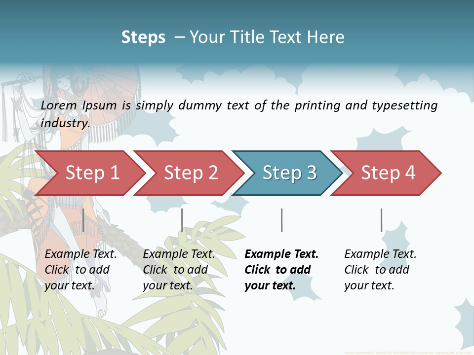 A Woman Holding An Umbrella On Top Of A Tree PowerPoint Template
