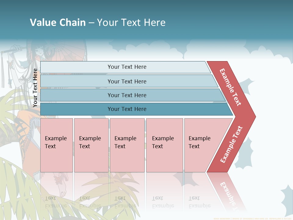 A Woman Holding An Umbrella On Top Of A Tree PowerPoint Template