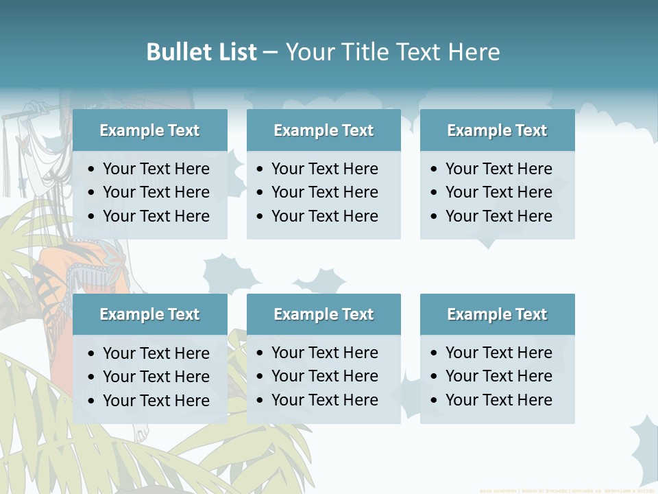 A Woman Holding An Umbrella On Top Of A Tree PowerPoint Template