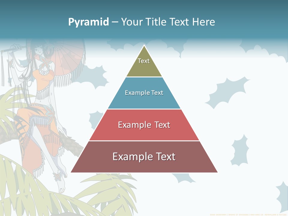 A Woman Holding An Umbrella On Top Of A Tree PowerPoint Template