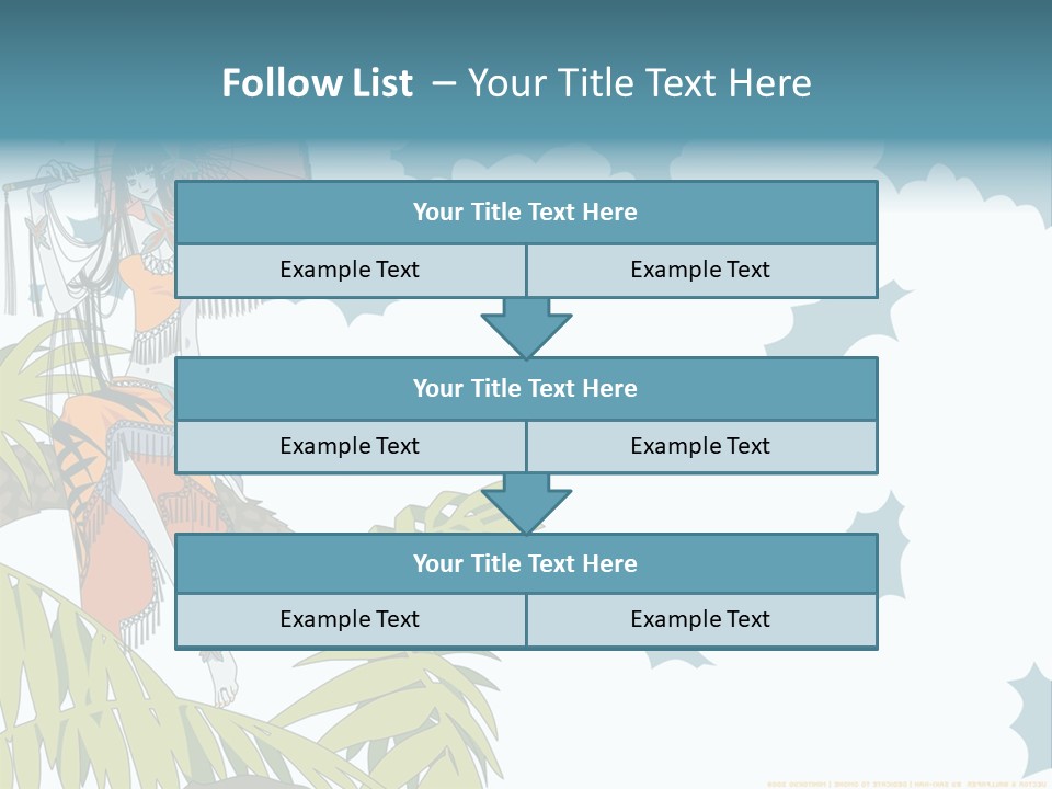 A Woman Holding An Umbrella On Top Of A Tree PowerPoint Template