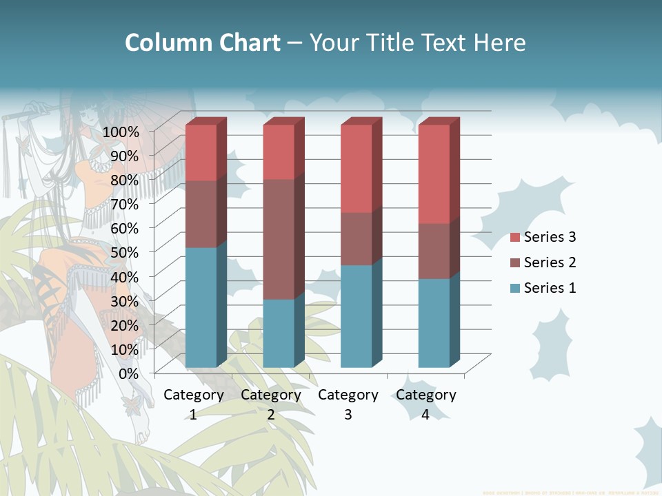 A Woman Holding An Umbrella On Top Of A Tree PowerPoint Template