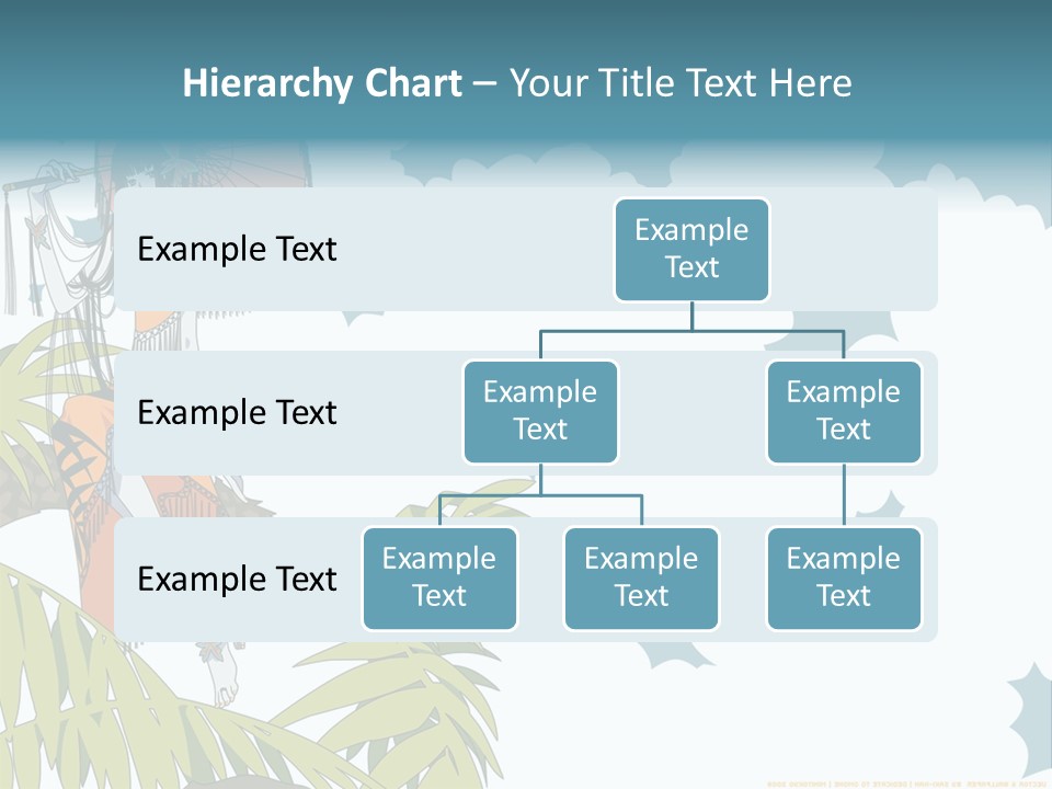 A Woman Holding An Umbrella On Top Of A Tree PowerPoint Template