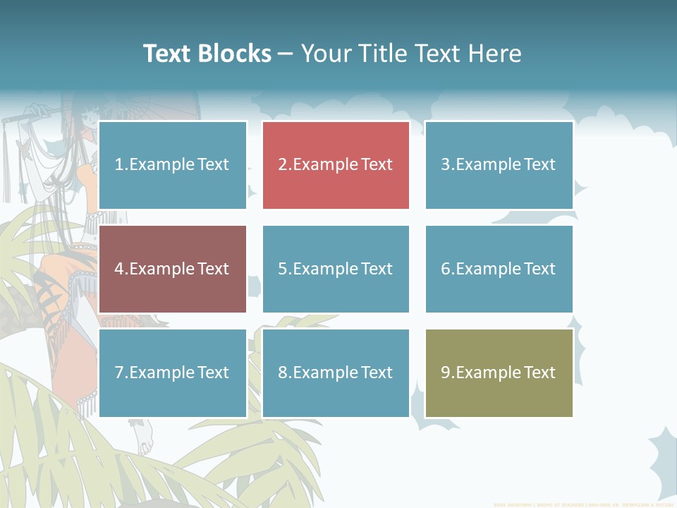 A Woman Holding An Umbrella On Top Of A Tree PowerPoint Template