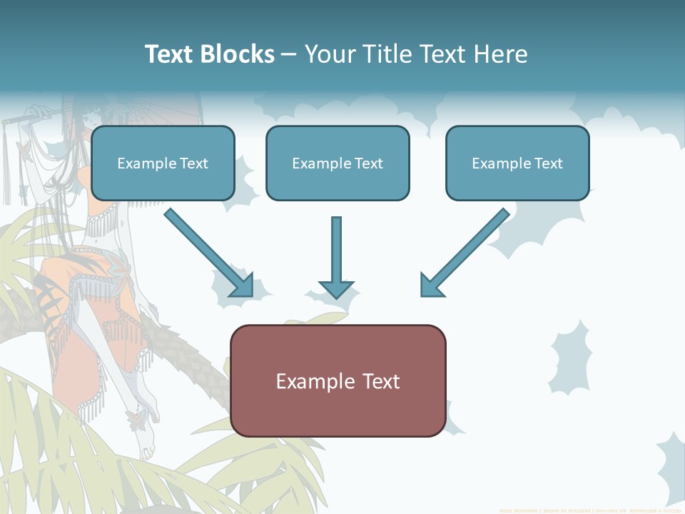 A Woman Holding An Umbrella On Top Of A Tree PowerPoint Template