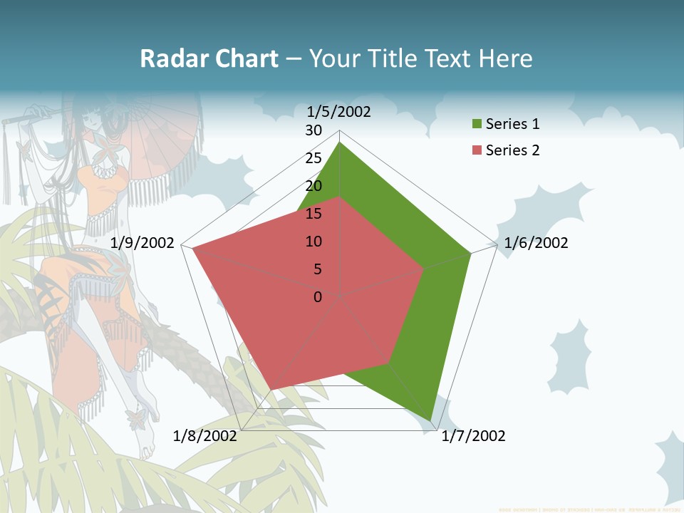 A Woman Holding An Umbrella On Top Of A Tree PowerPoint Template