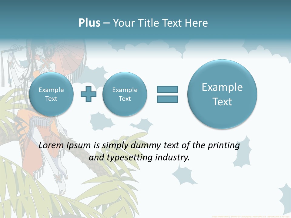 A Woman Holding An Umbrella On Top Of A Tree PowerPoint Template