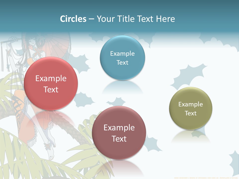 A Woman Holding An Umbrella On Top Of A Tree PowerPoint Template