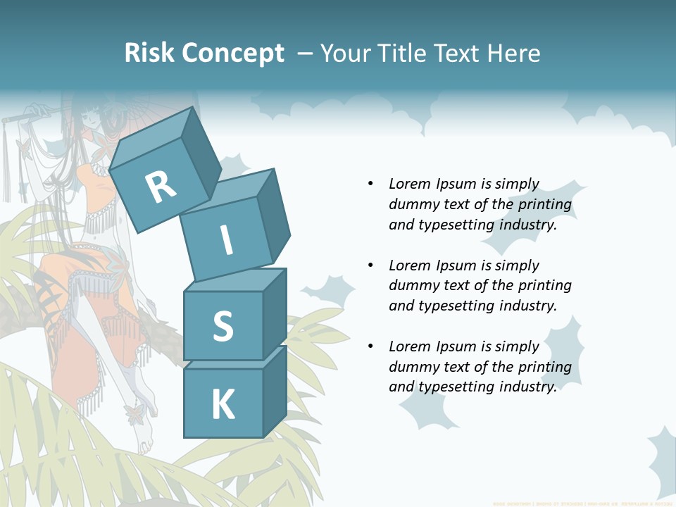 A Woman Holding An Umbrella On Top Of A Tree PowerPoint Template