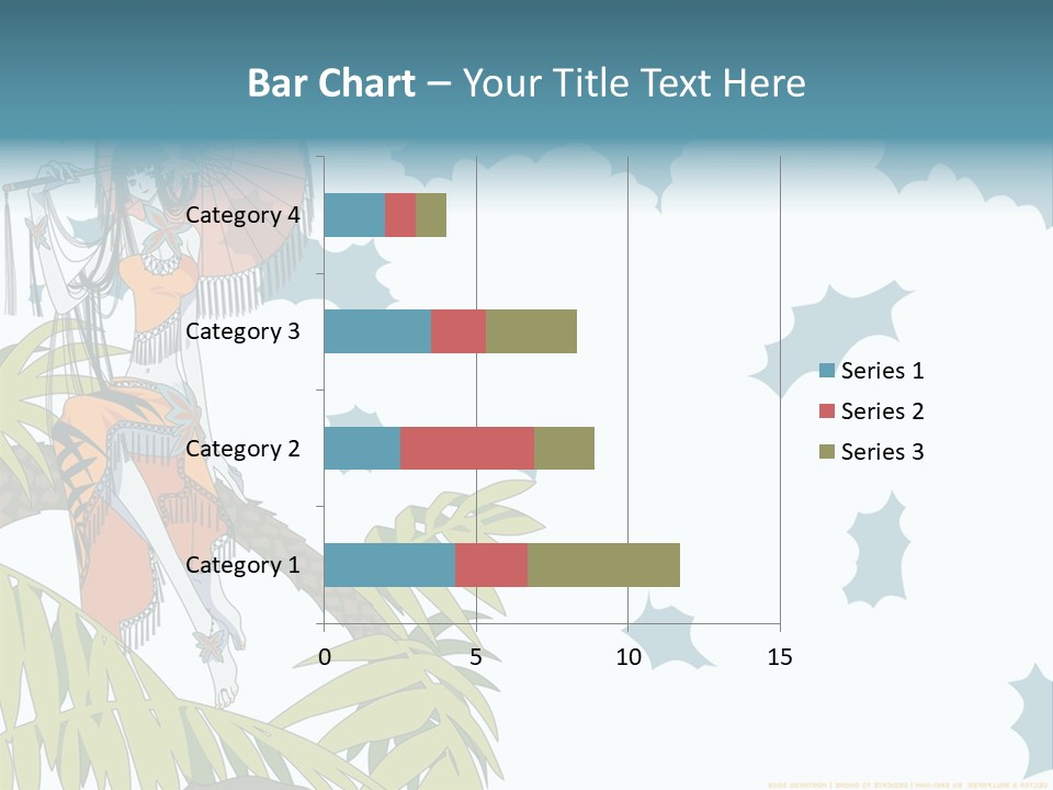 A Woman Holding An Umbrella On Top Of A Tree PowerPoint Template