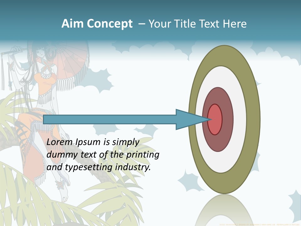 A Woman Holding An Umbrella On Top Of A Tree PowerPoint Template