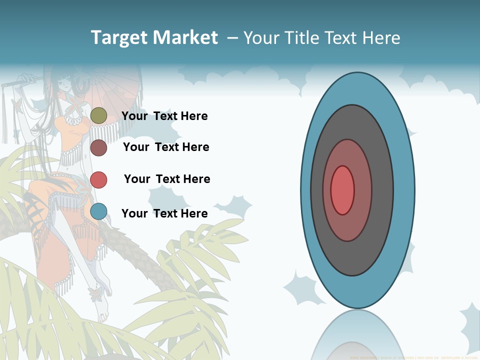 A Woman Holding An Umbrella On Top Of A Tree PowerPoint Template