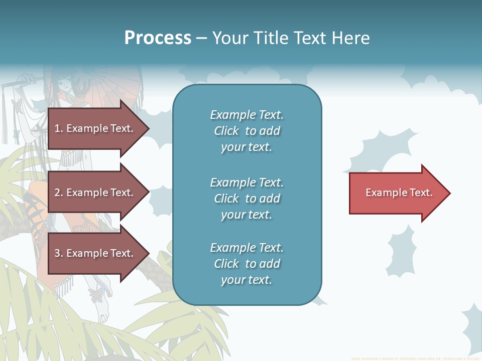 A Woman Holding An Umbrella On Top Of A Tree PowerPoint Template