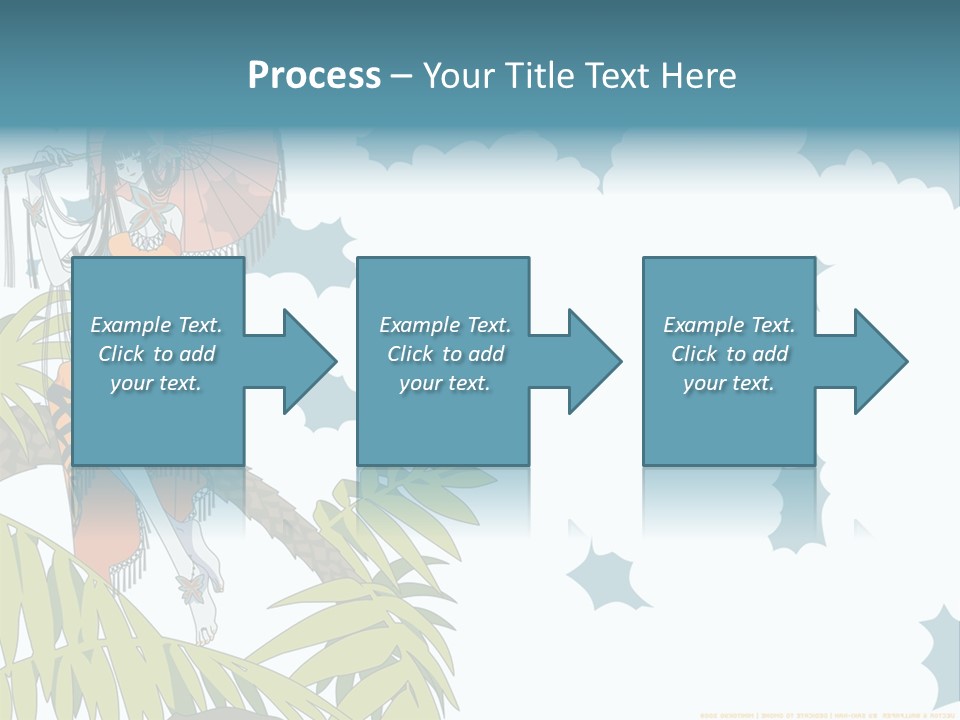 A Woman Holding An Umbrella On Top Of A Tree PowerPoint Template