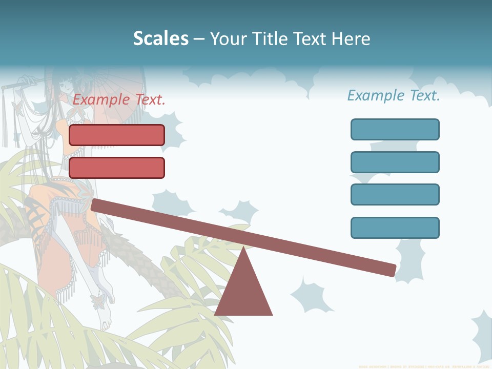 A Woman Holding An Umbrella On Top Of A Tree PowerPoint Template