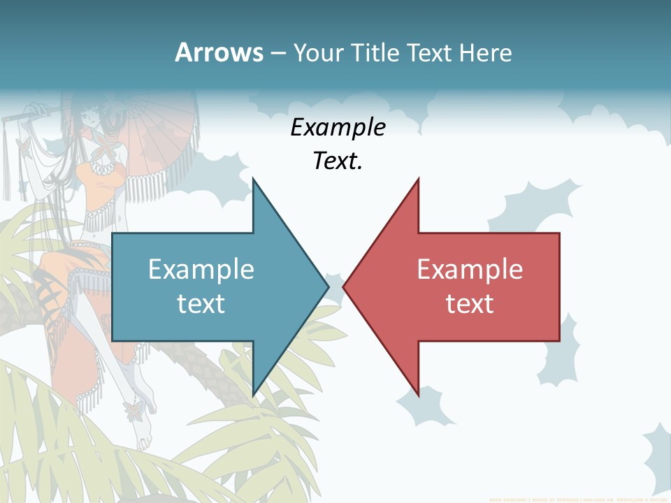 A Woman Holding An Umbrella On Top Of A Tree PowerPoint Template