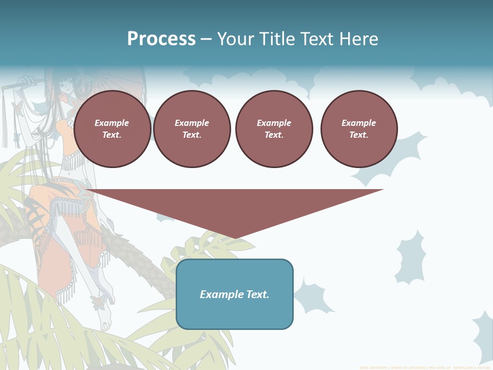 A Woman Holding An Umbrella On Top Of A Tree PowerPoint Template