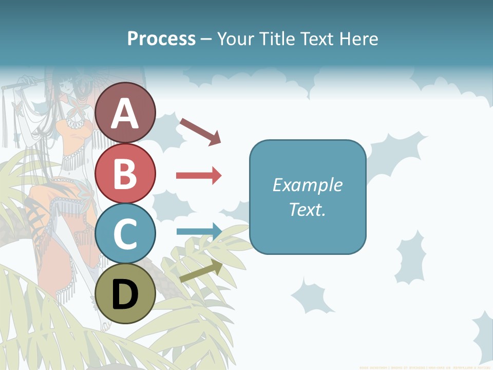 A Woman Holding An Umbrella On Top Of A Tree PowerPoint Template