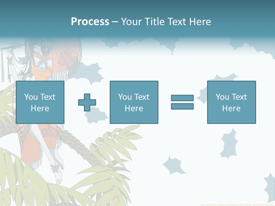 A Woman Holding An Umbrella On Top Of A Tree PowerPoint Template