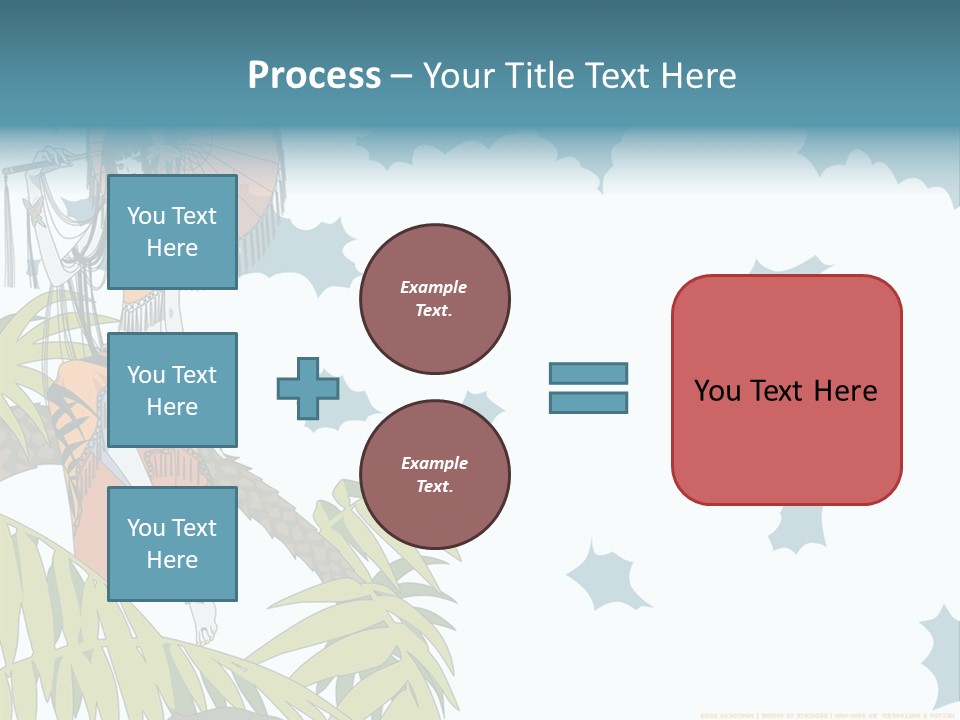 A Woman Holding An Umbrella On Top Of A Tree PowerPoint Template