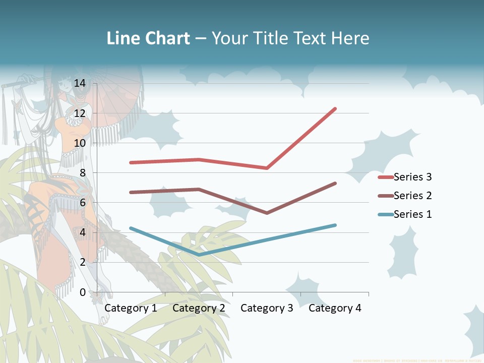 A Woman Holding An Umbrella On Top Of A Tree PowerPoint Template