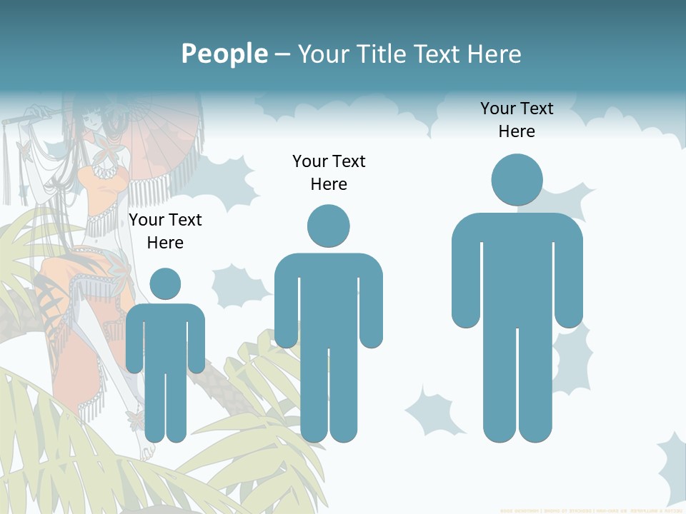 A Woman Holding An Umbrella On Top Of A Tree PowerPoint Template