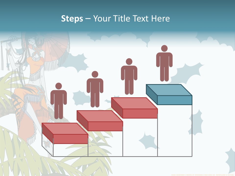 A Woman Holding An Umbrella On Top Of A Tree PowerPoint Template