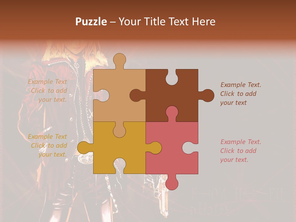 A Anime Character With A Sword In His Hand PowerPoint Template