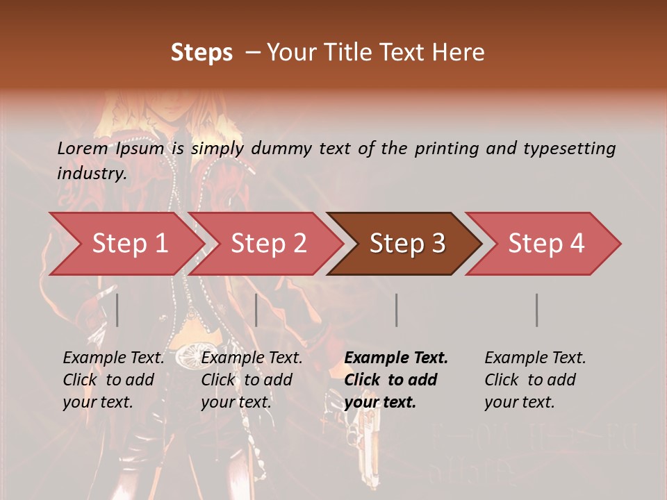 A Anime Character With A Sword In His Hand PowerPoint Template