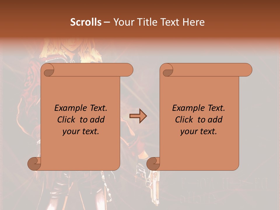 A Anime Character With A Sword In His Hand PowerPoint Template