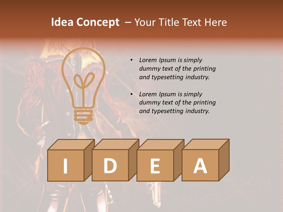 A Anime Character With A Sword In His Hand PowerPoint Template