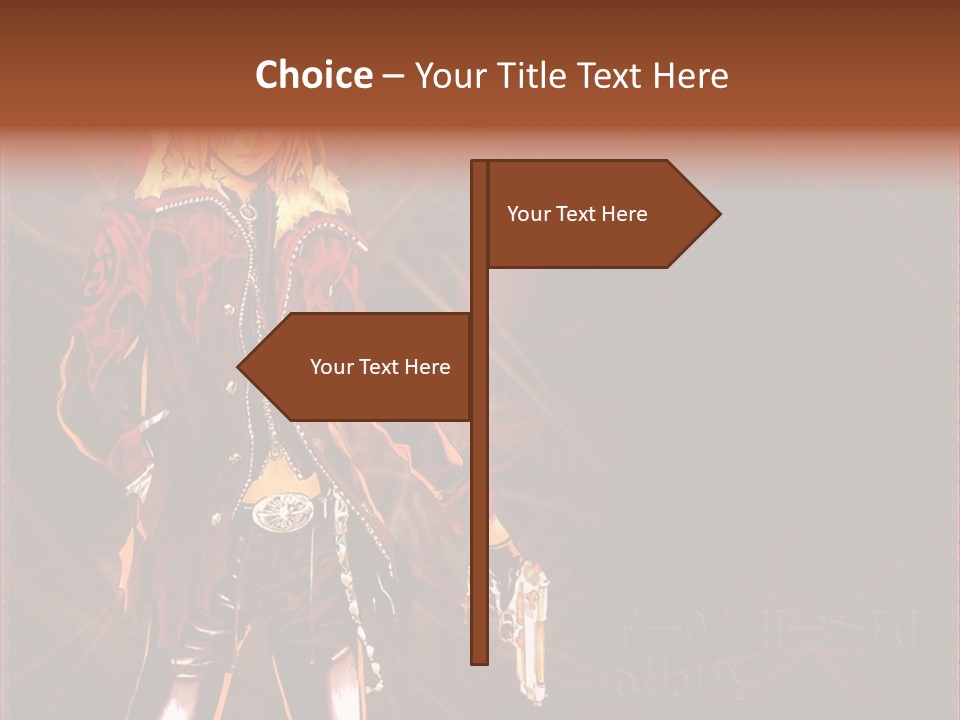 A Anime Character With A Sword In His Hand PowerPoint Template