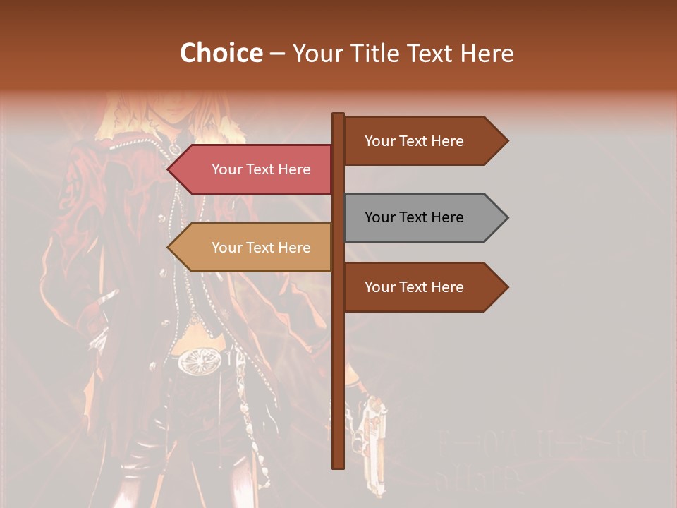 A Anime Character With A Sword In His Hand PowerPoint Template