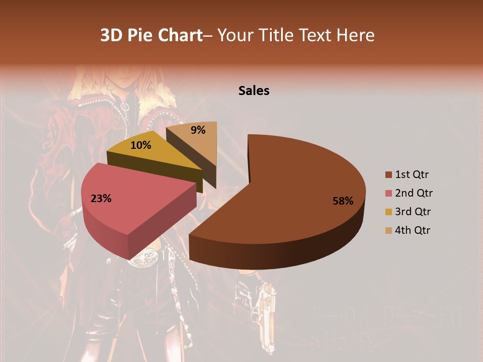 A Anime Character With A Sword In His Hand PowerPoint Template