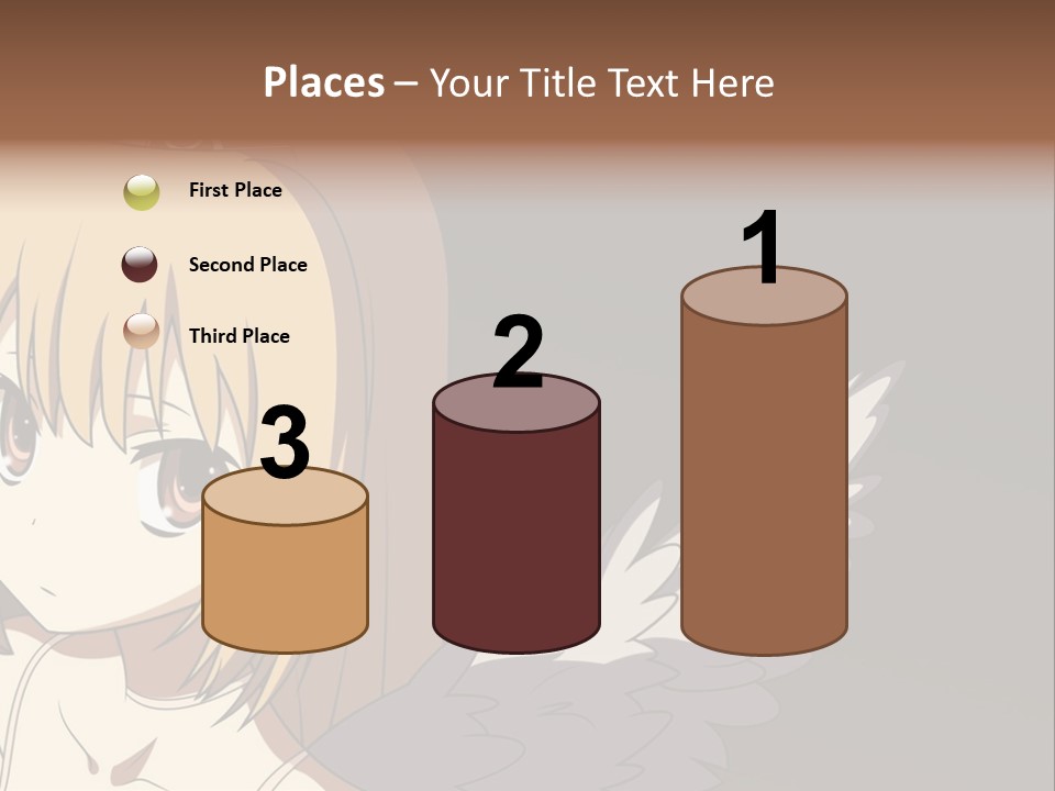 A Girl With Angel Wings And A Tiara On Her Head PowerPoint Template