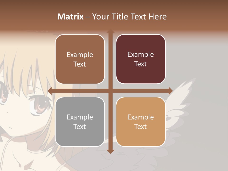 A Girl With Angel Wings And A Tiara On Her Head PowerPoint Template